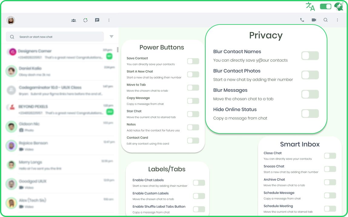 Whatsapp Blur Extension